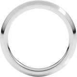 14K White Gold 3 mm Comfort-Fit Half Round Band Size 9