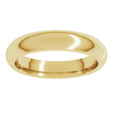 10K Yellow Gold 4 mm Comfort-Fit Half Round Band Size 7