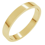 14K Yellow Gold 3 mm Flat Band Size 8.5