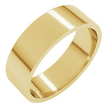 14K Yellow Gold 6 mm Flat Band Size 10.5