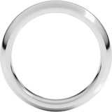 18K White Gold 5 mm Comfort-Fit Half Round Band Size 7.5
