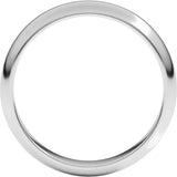 10K White Gold 4 mm Half Round Band Size 10.5