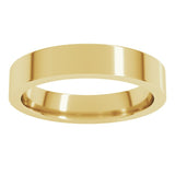 18K Yellow Gold 4 mm Comfort-Fit Flat Band Size 5.5