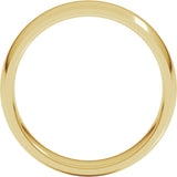 18K Yellow Gold 5 mm Lightweight Comfort-Fit Half Round Band Size 10.5