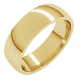 18K Yellow Gold 6 mm Lightweight Comfort-Fit Half Round Band Size 12.5
