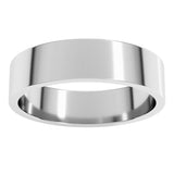 14K White Gold 5 mm Flat Band Size 9