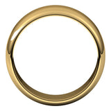 14K Yellow Gold 8 mm Half Round Band Size 7