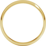 14K Yellow Gold 4 mm Lightweight Half Round Band Size 4.5