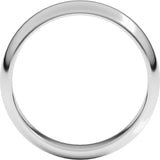 14K White Gold 5 mm Half Round Band Size 9.5