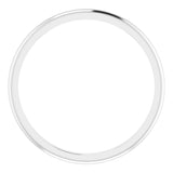 10K White Gold 1.5 mm Half Round Band Size 5