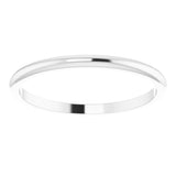 10K White Gold 1.5 mm Half Round Band Size 5