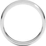 14K White Gold 5 mm Lightweight Comfort-Fit Half Round Band Size 13