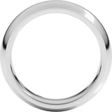 14K White Gold 6 mm Comfort-Fit Half Round Band Size 9