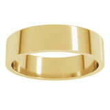 14K Yellow Gold 5 mm Flat Band Size 11