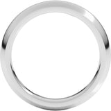 14K White Gold 3.5 mm Comfort-Fit Half Round Band Size 5