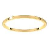 10K Yellow Gold 1 mm Ultra-Lightweight Flat Band Size 10