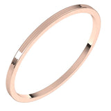 14K Rose Gold 1 mm Ultra-Lightweight Flat Band Size 9