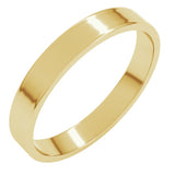 10K Yellow Gold 3 mm Ultra-Lightweight Flat Band Size 6.5