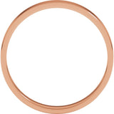 14K Rose Gold 3 mm Ultra-Lightweight Flat Band Size 7.5