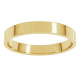10K Yellow Gold 3 mm Ultra-Lightweight Flat Band Size 9.5