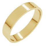 14K Yellow Gold 4 mm Ultra-Lightweight Flat Band Size 5