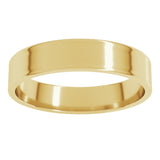 14K Yellow Gold 4 mm Ultra-Lightweight Flat Band Size 8
