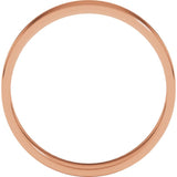 10K Rose Gold 4 mm Ultra-Lightweight Flat Band Size 7.5