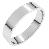 14K White Gold 4 mm Ultra-Lightweight Flat Band Size 7.5