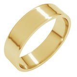 14K Yellow Gold 5 mm Ultra-Lightweight Flat Band Size 11