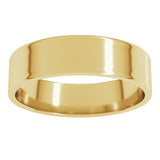 14K Yellow Gold 5 mm Ultra-Lightweight Flat Band Size 11