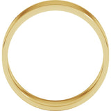 14K Yellow Gold 7 mm Ultra-Lightweight Flat Band Size 6.5
