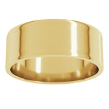 14K Yellow Gold 7 mm Ultra-Lightweight Flat Band Size 8