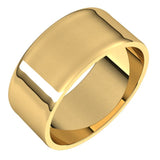14K Yellow Gold 8 mm Ultra-Lightweight Flat Band Size 7