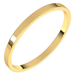 14K Yellow Gold 1.5 mm Ultra-Lightweight Flat Band Size 5.5