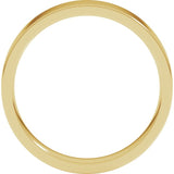 14K Yellow Gold 4 mm Lightweight Comfort-Fit Flat Band Size 10