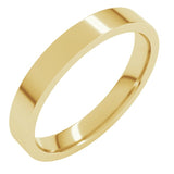 14K Yellow Gold 3 mm Lightweight Comfort-Fit Flat Band Size 10