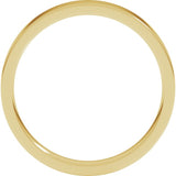 14K Yellow Gold 3 mm Lightweight Comfort-Fit Flat Band Size 10