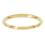 10K Yellow Gold 1.5 mm Lightweight Comfort-Fit Half Round Band Size 6.5