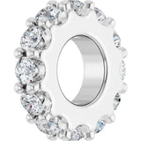 14K White Gold 1/3 CTW Natural Diamond Spacer Charm/Pendant