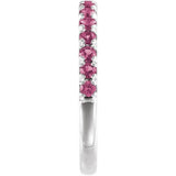 Sterling Silver Natural Pink Tourmaline Stackable Ring