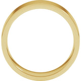 14K Yellow Gold 7 mm Lightweight Comfort-Fit Flat Band Size 10