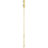 14K Yellow Gold Lab-Grown Blue Sapphire Bezel-Set 3-Stone 7 1/2" Bracelet