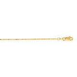14K Gold 1.1Mm Diamond Cut Bead Chain
