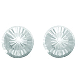 14K Gold Small Diamond Cut Burst Post Earring
