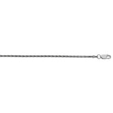 Silver 2.2Mm Diamond Cut Wheat Chain