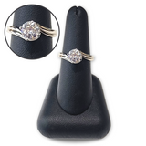 14kt Semi-mount Bypass Ring