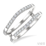 1/3 Ctw Round Cut Diamond Insert Ring in 14K White Gold