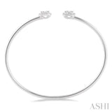 Stackable Fusion Diamond Open Cuff Bangle