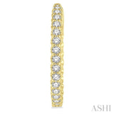 1-Inch Round Inside-Out Diamond Hoop Earrings