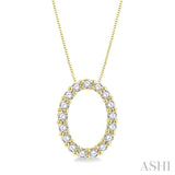 Oval Shape Diamond Pendant
